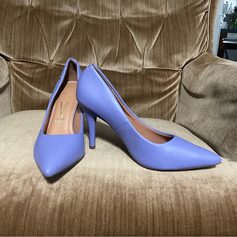 Vizzano hi heel purple Pointed Toe Heels women’s 37 / 8 - Picture 8 of 15